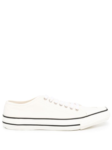 Comme Des Garçons Comme Des Garçons - side stripe detail sneakers - women - Rayon/Fabric/Cotton/Rubber - 9 - White