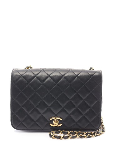 CHANEL Pre-Owned - 1986-1988 Full Flap shoulder bag - women - Lambskin - One Size - Black