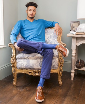 MrD London 英倫紳士襪 – 經典橫紋 – 皇室藍