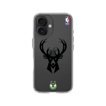 iPhone 16 Clear 透明 - NBA - B&W-密爾瓦基公鹿 Milwaukee Bucks B&W