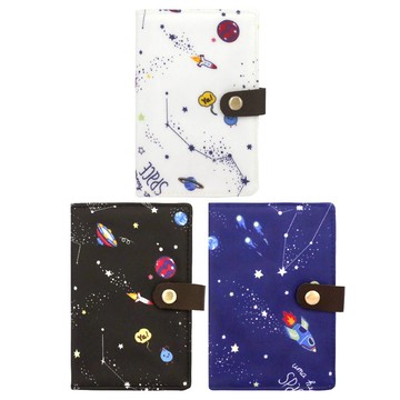 【uma hana】星際旅者磁釦式護照收納套防水的扣式護照夾-2入組(護照夾/護照套/防水護照本/防水包)