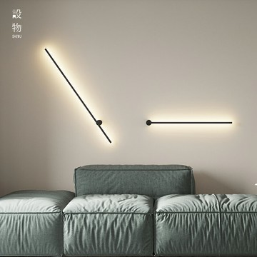 侘寂風氛圍臥室床頭壁燈客廳背景墻設計師簡約現代長條過道走廊