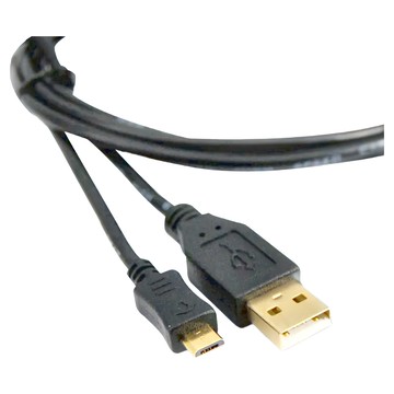 Cable USB 2.0 高速傳輸線 A公-Micro USB公 1.5M - 適用電腦周邊、三星、HTC  黑色  1條