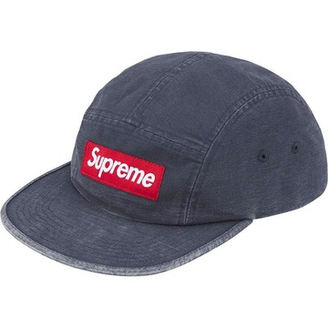 SUPREME 26SS CANVAS CAMP CAP 五分割帽 (水洗深藍色)