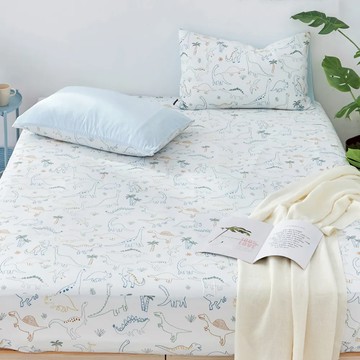 La Belle 恐龍曲奇 眠綿冰涼感床包枕套組 (單人/雙人/加大) - 加大180X186CM