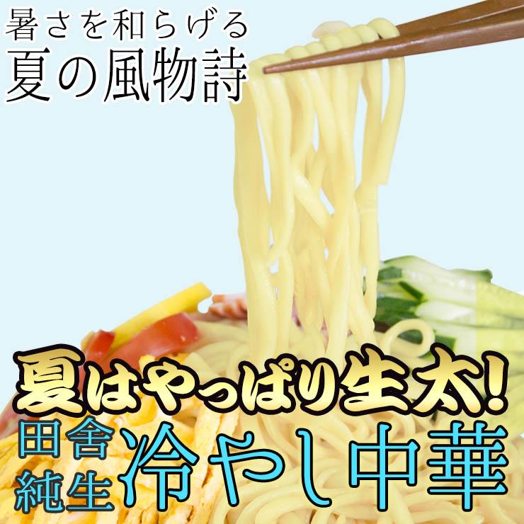 讃岐太麺 純生田舎 冷やし中華 4人前 瀬戸内レモンつゆセット（大ボリューム1人前130g×4食 つゆ付） 送料無料