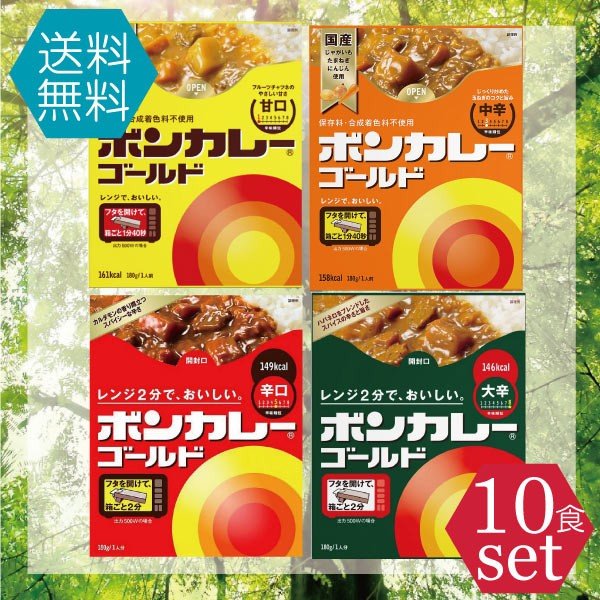 大塚 ボンカレーゴールド × 10食セット 4種類から選択