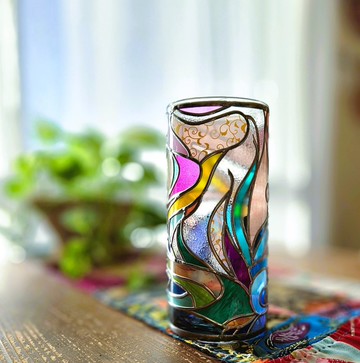 經典再現・玻璃圓形花瓶「精靈之森」