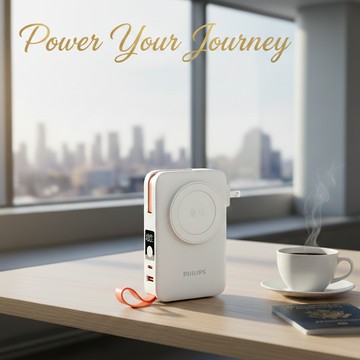 隨時為你充電【 PHILIPS 飛利浦 】FunCube 3.0系列 22.5W 伸縮線多合一行動電源 ( DLP4352C )  可上飛機/出國旅行/戶外運動/多功能/無線充電/3C 周邊