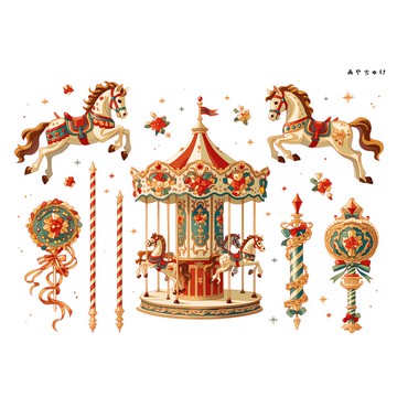 【6 月新品】20-134-0117 裁切紙 馬戲團風格