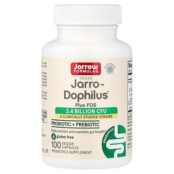 Jarrow Formulas, 全素 Jarro-Dophilus® + FOS，100 粒素食膠囊