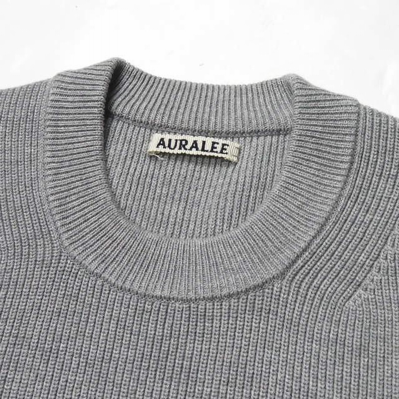 【新品・未使用・タグ付き】AURALEE スリーブレス ポロニット オーラリー AURALEE 日本製 HARD TWIST RIB KNIT SLEEVELESS