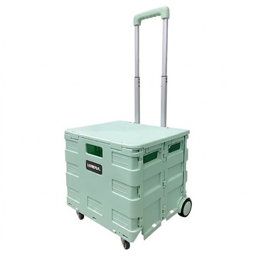 USEFUL 翻轉式上蓋折疊購物車 UL-CSC12 45L  馬卡龍綠  1個