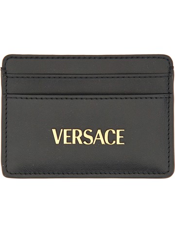 versace leather card holder
