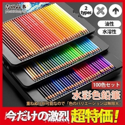 色鉛筆水彩お絵かき水彩画100色セットプレゼントクレヨン文房具油性筆記具絵の具セットカラーサインペン入学入園祝い塗り絵