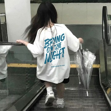 ins超火短袖t恤女夏季設計感小眾原宿風bf港風chic寬松半袖上衣服