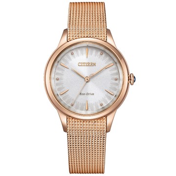 CITIZEN 星辰 L系列 光動能白蝶貝錶盤 女錶 31.2MM (EM1153-88A)