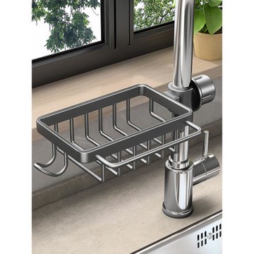 廚房水龍頭置物架洗碗槽百潔布瀝水架海綿洗碗布收納架洗菜池掛籃