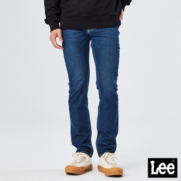 Lee 男款 706 低腰合身窄管牛仔褲 中藍洗水