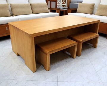 歐風別館康庭精品柚木色全實木茶几二基隆至台中免運費