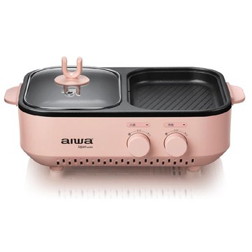 AIWA 櫻花粉雙溫控煎烤爐 AI-DKL01P AI-DKL01