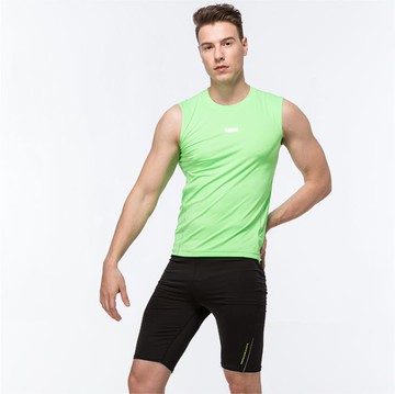 《SASAKI》高彈力快速排汗專業緊身五分褲(黑/豔黃)/678019