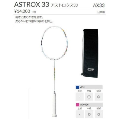 ヨネックス バドミントンラケット ASTROX 平らか 33 アストロクス33 AX33