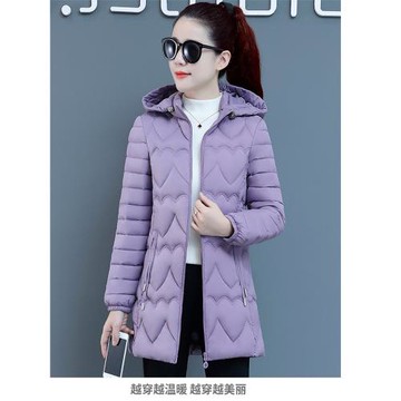 2025年新款棉衣女中長款反季加厚羽絨棉服修身時尚百搭保暖棉襖女