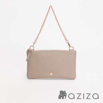 【aziza】ADELA鍊帶手拎包-午茶駝(AZBXA005B01AH3)