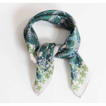 Mini Caraibes Bleu Blue 真絲小方巾