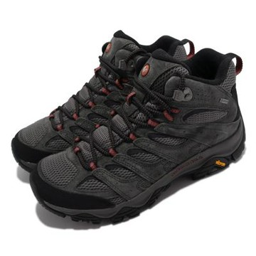 Merrell 戶外鞋 Moab 3 Mid GTX 男鞋 深灰 黑 防水 支撐 登山 高筒 越野 vibram ML035785