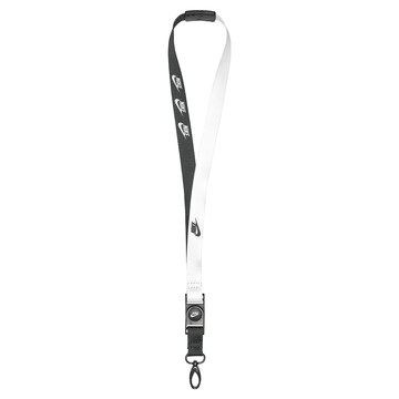 NIKE 耐吉 PREMIUM NSW 可拆式識別證帶 小LOGO 黑白色  1個