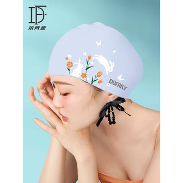 朵梵林泳帽女加大不勒頭成人防水舒適護發大頭圍小清新兒童游泳帽