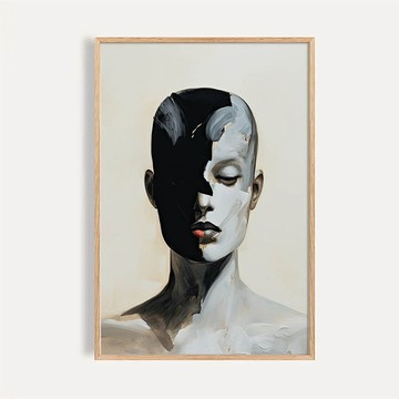 半面光影 Half-Face Light and Shadow / 侘寂風畫心 掛畫 無框畫