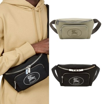 [平輸版]BURBERRY Orkney戰馬LOGO尼龍腰包(任選)真品平輸