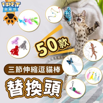 【愛寵物】三節伸縮逗貓棒替換頭 逗貓羽毛 逗貓玩具 貓玩具 逗貓替換頭 寵物玩具 伸縮逗貓棒 逗貓桿 貓咪最愛 逗貓棒