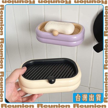 🏠臺灣出貨🏠Reunion✔肥皂盒壁掛式衛生間免打孔雙層肥皂瀝水盒家用浴室收納香皂置物架