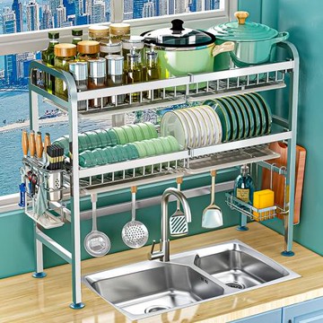 304不銹鋼廚房水槽瀝水架置物架放碗架碗碟碗盤收納架碗筷收納盒