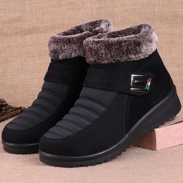 老北京布鞋女士冬季中老年人媽媽加絨加厚保暖鞋防滑老人奶奶棉鞋