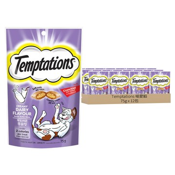 Temptations 喵愛餡 貓點心  香濃牛奶口味  75g  12包