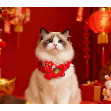 【寵愛毛宅】馬年寵物頸部裝飾 馬年項圈 貓咪狗狗新年項圈 寵物新年裝扮 寵物馬年妝扮 寵物馬年項圈 馬年寵物頸部裝飾