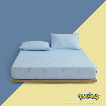 【Pokémon寶可夢官方授權】(單人/雙人/加大) / ICE TECH⁺萌夏星空冰絲涼感床包枕套組 / HOYACASA