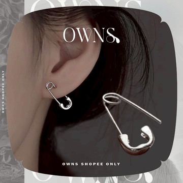 🥀旺斯女孩🥀歐美別針造型耳環 耳釘 個性款耳飾 情侶耳環 閨密耳環