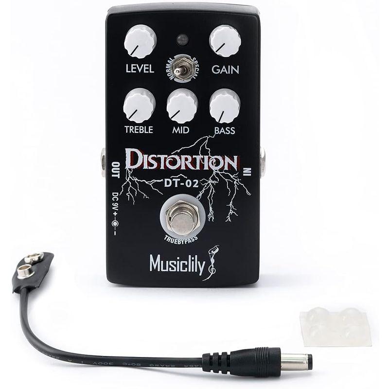 Musiclily Pro Distortion ディストーションギターエフェクター DC 9V アダプター電源エレキギター ベース用トゥル