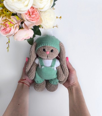 絨毛野兔玩具，絨毛玩具野兔，禮物玩具野兔，手工野兔