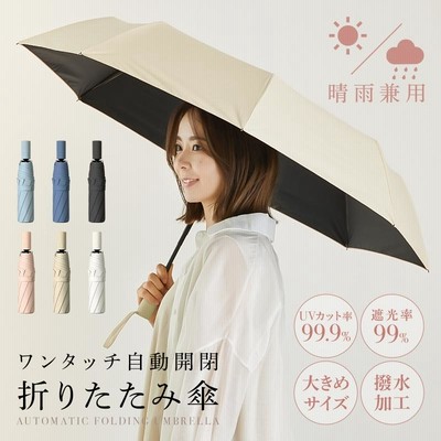 折りたたみ傘 ワンタッチ 自動開閉 軽量 レディース 紫外線 晴雨兼用