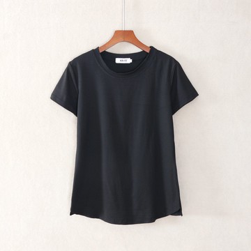 修身圓領純色青春甜美瑞麗T恤衫顯瘦時尚潮