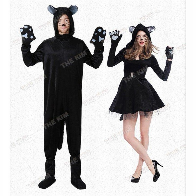 ハロウィン 仮装 黒猫 ネコ 猫 コスプレ 大人 オールインワン ワンピース メンズ レディース 動物 コスチューム 着ぐるみ 猫耳 しっぽ付き 可愛い 通販 Lineポイント最大get Lineショッピング
