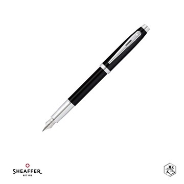 【SHEAFFER】100系列霧黑銀夾鋼筆-F尖(原廠正貨)免費刻字