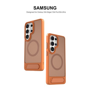 S26Ultra 氣囊霧面隱形支架 磁吸充電 防摔殼 適用 三星 S26 S25 S24 Ultra + 手機殼 保護殼